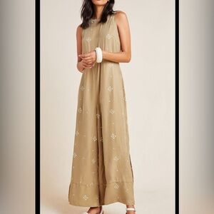 Anthropologie Sancia Wide-Leg Jumpsuit with Pockets